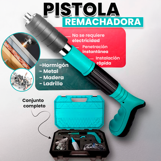 Kit Pistola Remachadora Manual Con Gafas